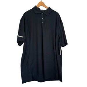 NWT Nike Mens Golf Polo Shirt Black Short Sleeve Dri-FIT XXL
